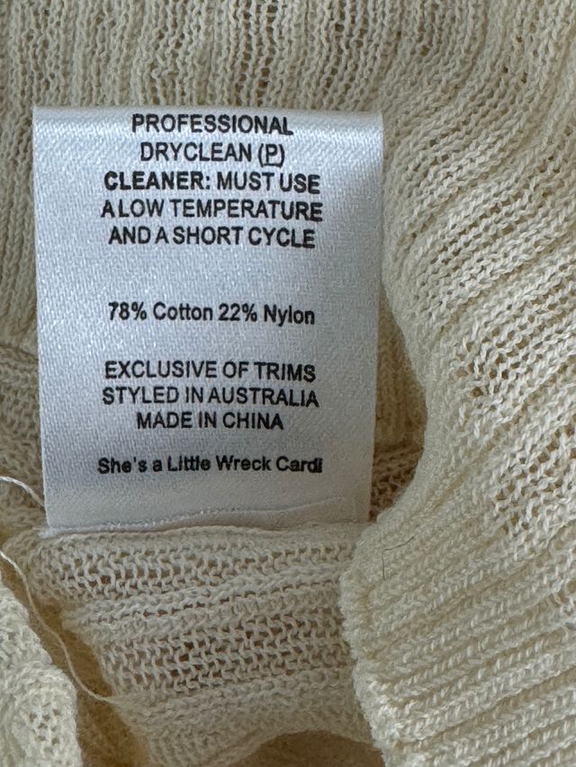 Alanna Hill Beige Cardi with Ruffles