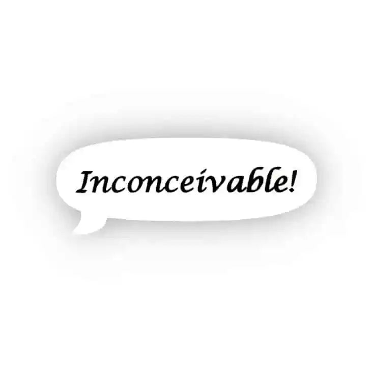 Daisy Jean Designs Inconceivable Speech Bubble Brooch, The Princess Bride