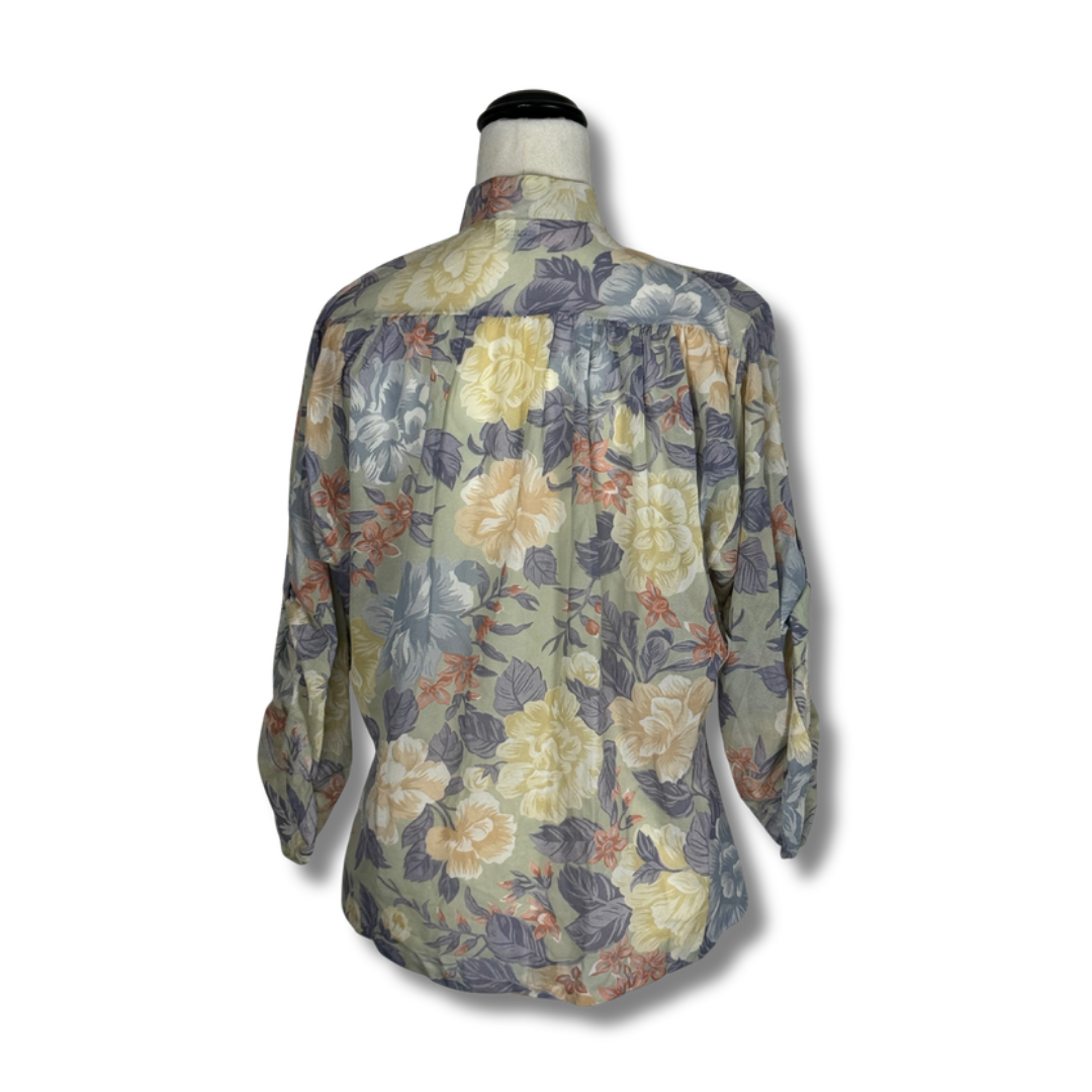 Jane Holly Vintage 60s Long Sleeved Blouse