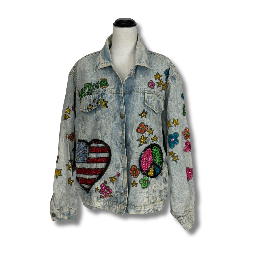 Jou Jou 1989 Sequinned Denim Jacket