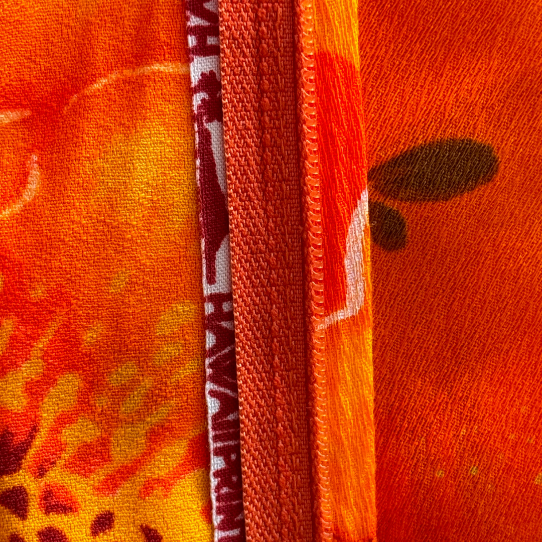 Liberty House of Hawaii Vintage 60s Orange Maxi Dress