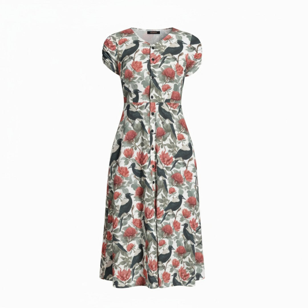 Mabel Dress in Magpie Season