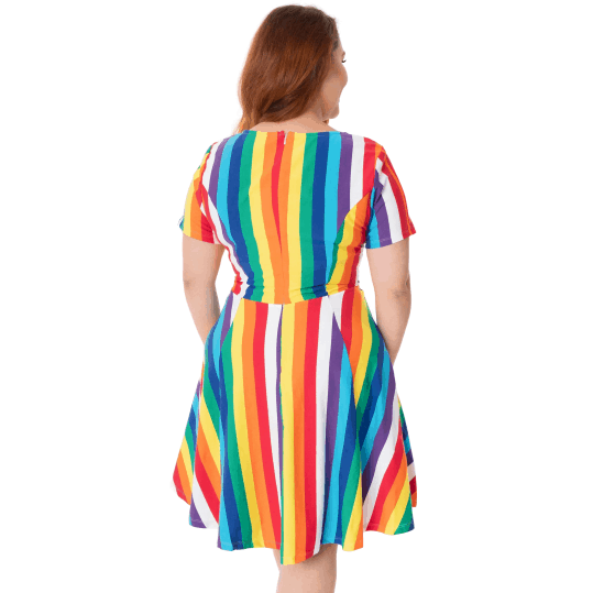 Unique Vintage Margot Rainbow Dress