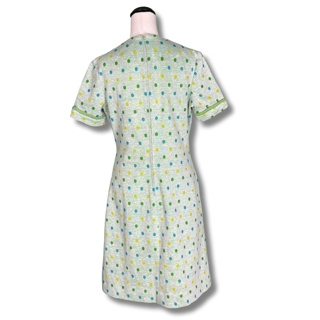Mary Harnes Vintage 1960s Green Shift Dress