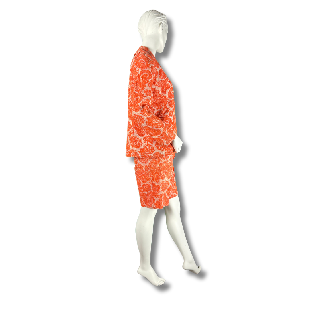 Mr Thomson...Please! Vintage 1960s Orange Paisley Shorts Suit