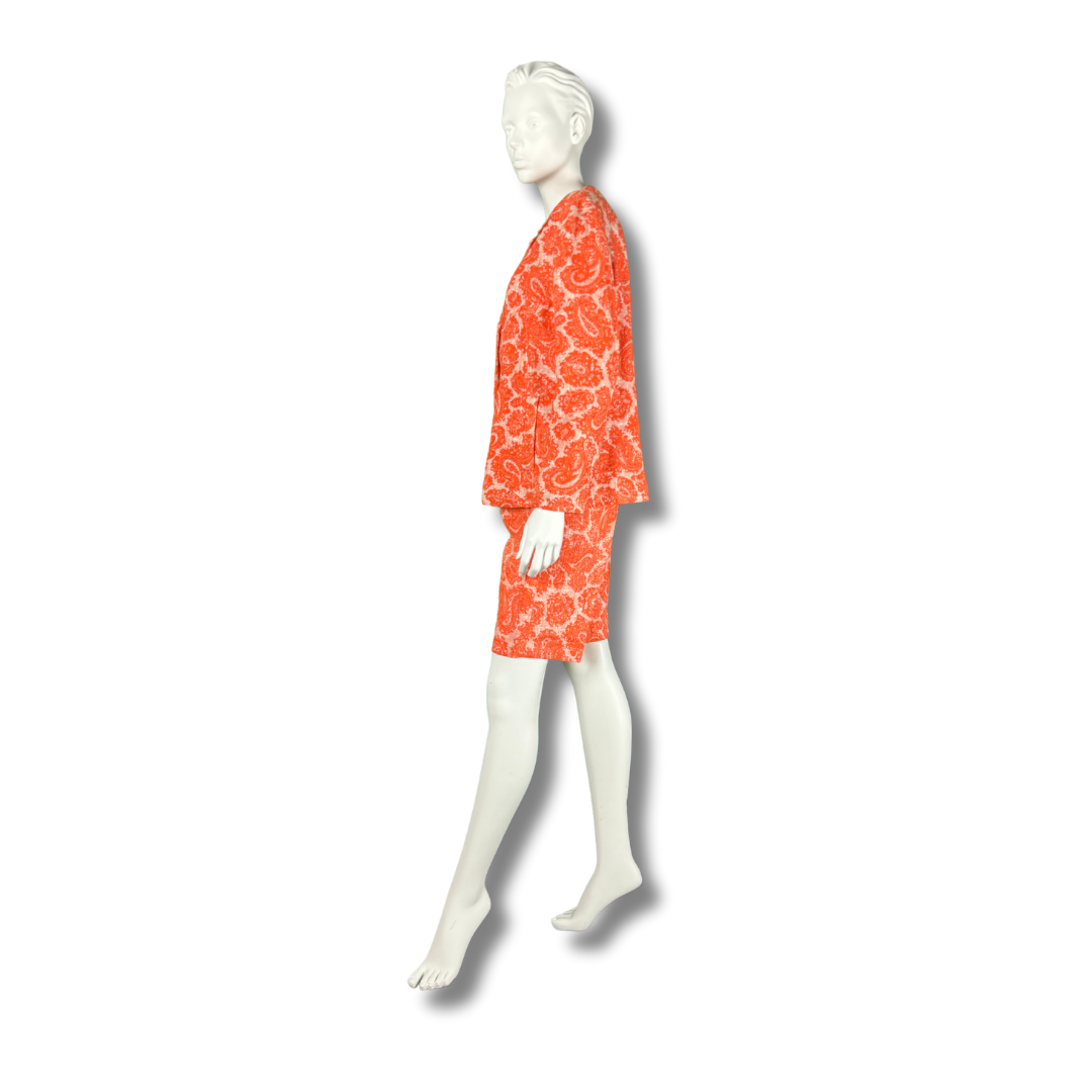 Mr Thomson...Please! Vintage 1960s Orange Paisley Shorts Suit