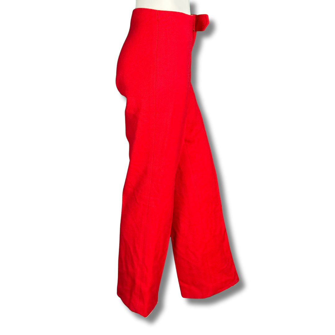 70s Red Flared Trousers