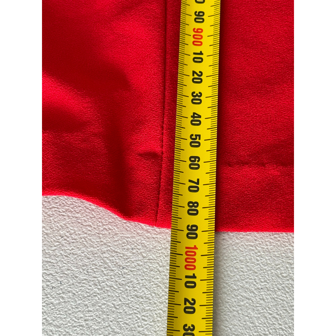 1980s Vintage Red Asymmetrical Stripe Dress
