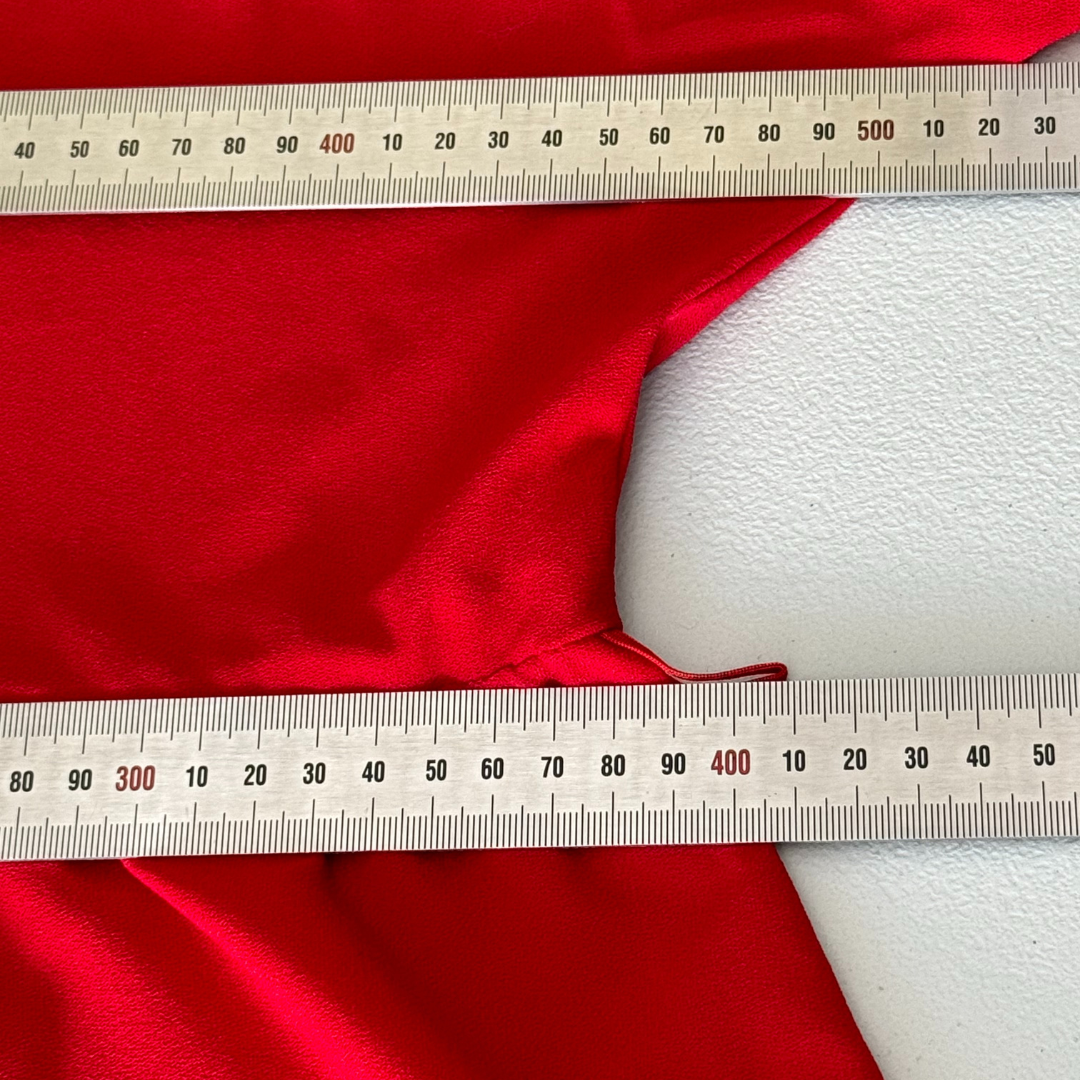 1980s Vintage Red Asymmetrical Stripe Dress