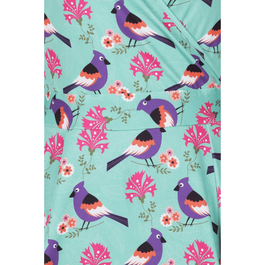 Lady V London Lyra Dress In A Spring Bird