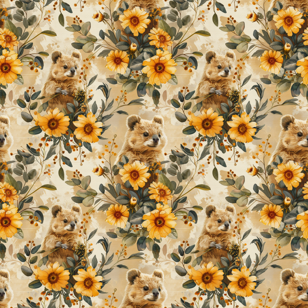 Stella Dress in Sunny Quokka