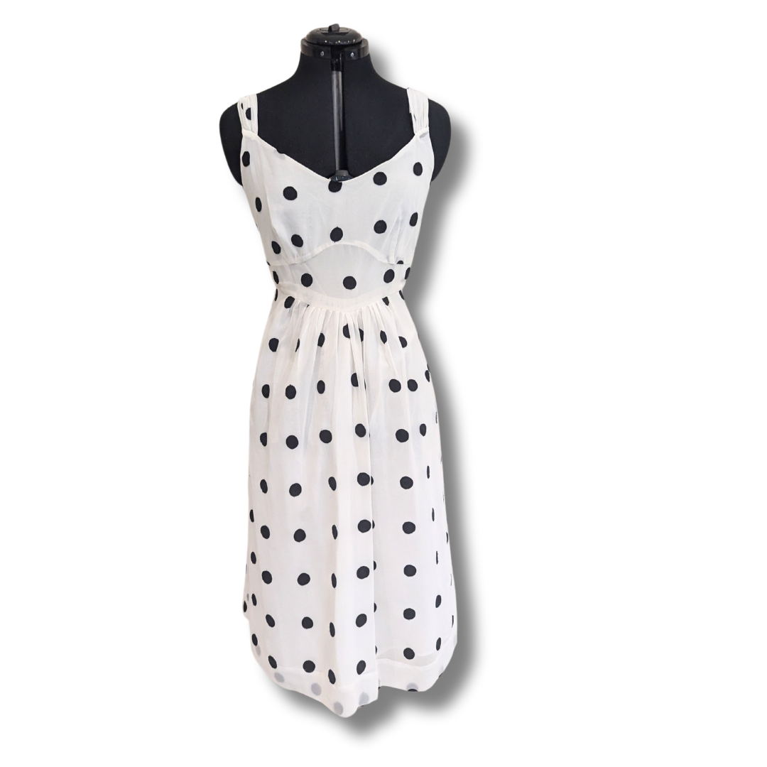 Curate by Trelise Cooper White Polka Dot Sundress