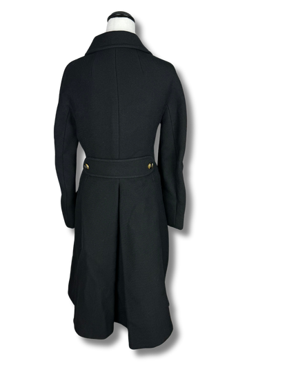 Original 60's Vintage Black Wool Double Breasted Coat