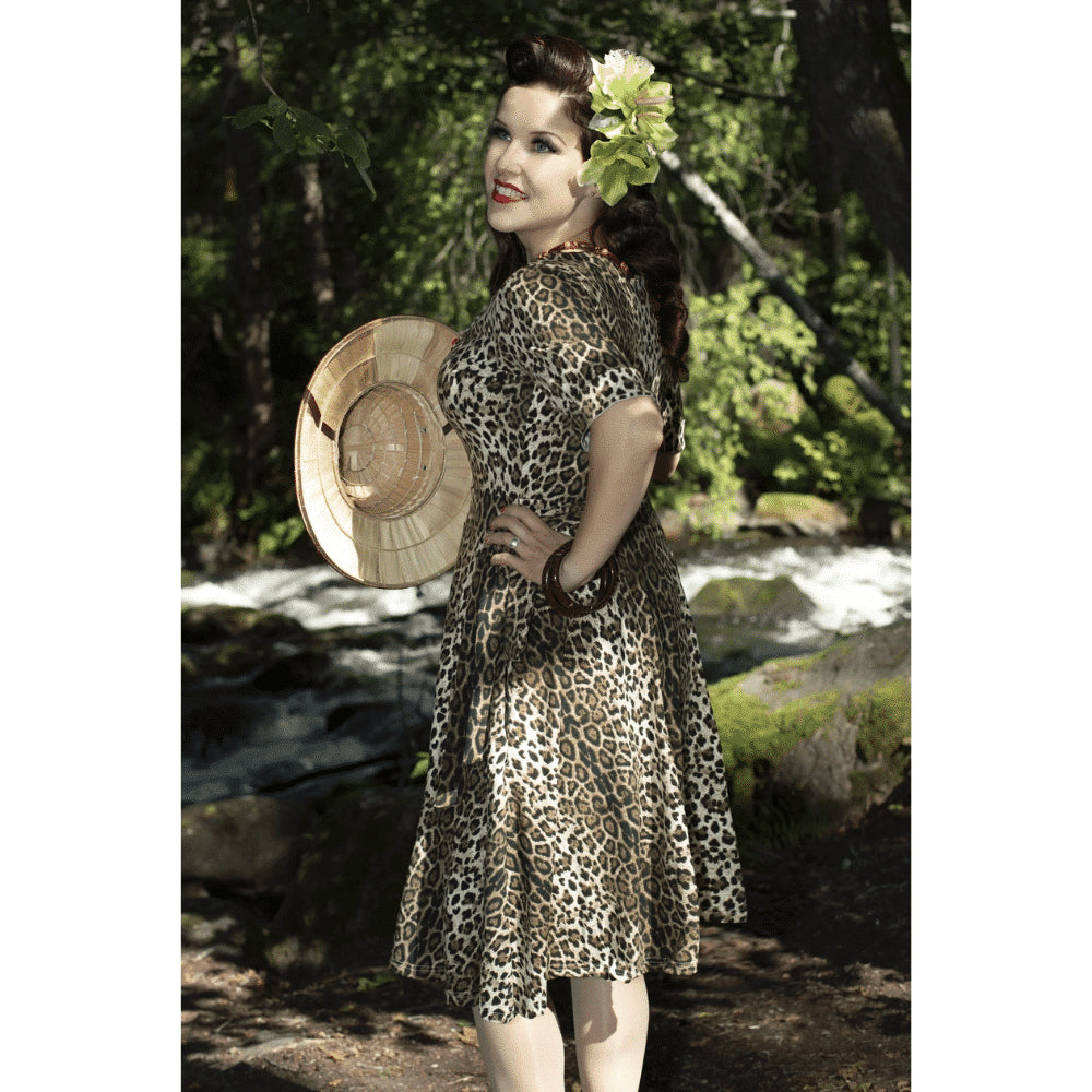 Dolly & Dotty Matilda Wrap Dress in Leopard Print