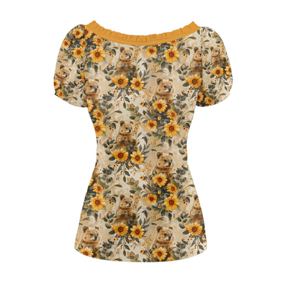 The Elsie Top in Sunny Quokkas