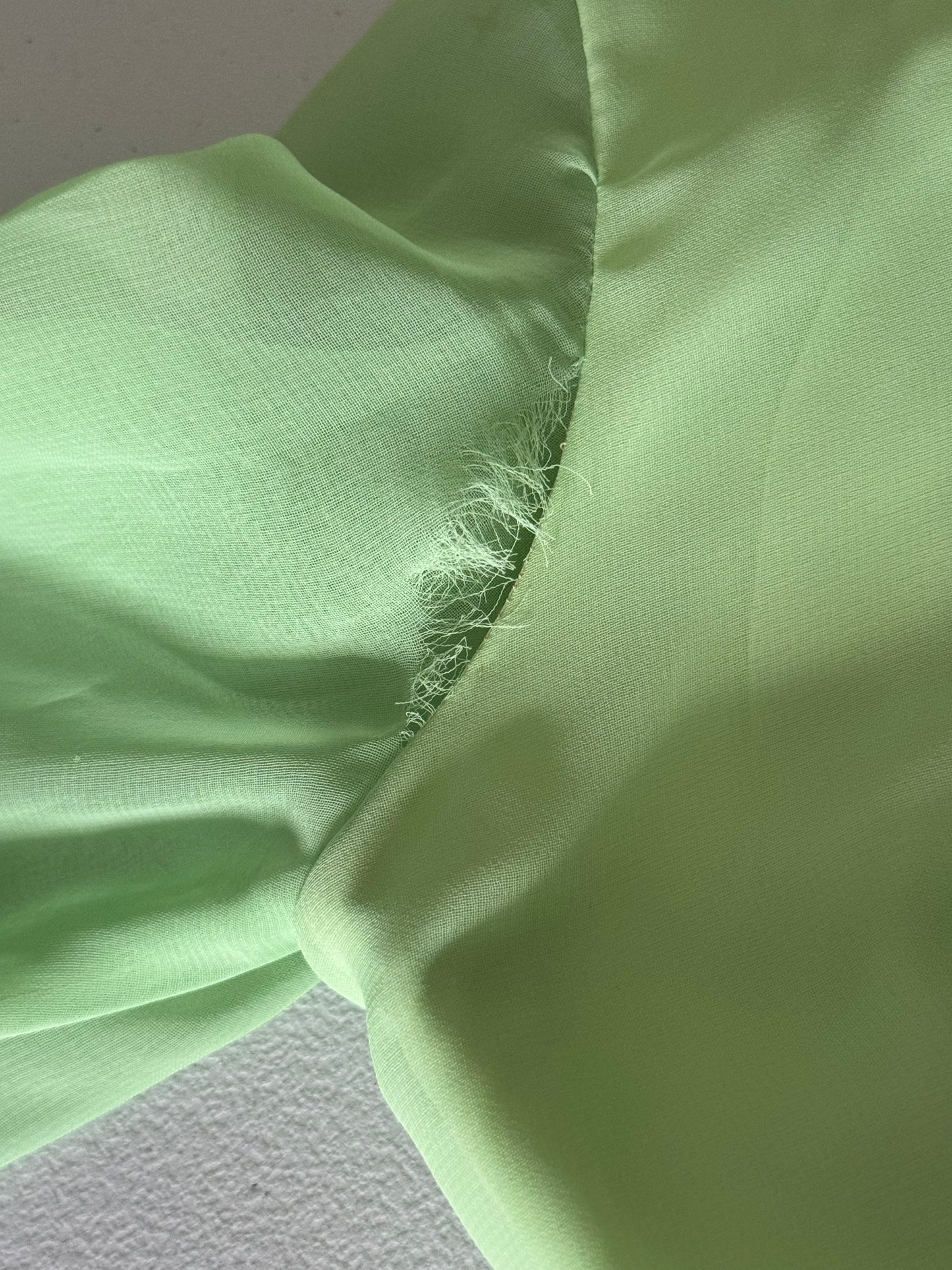 1970s Lime Green Handmade Prom Dress COLLECTORS ITEM