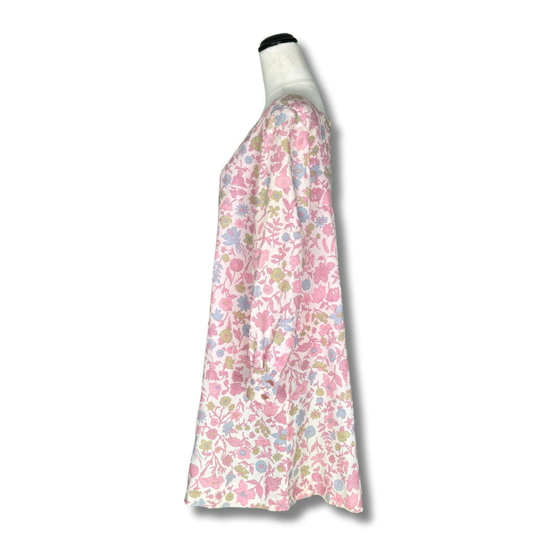 Vintage 1960s Pastel Floral A-Line Dress