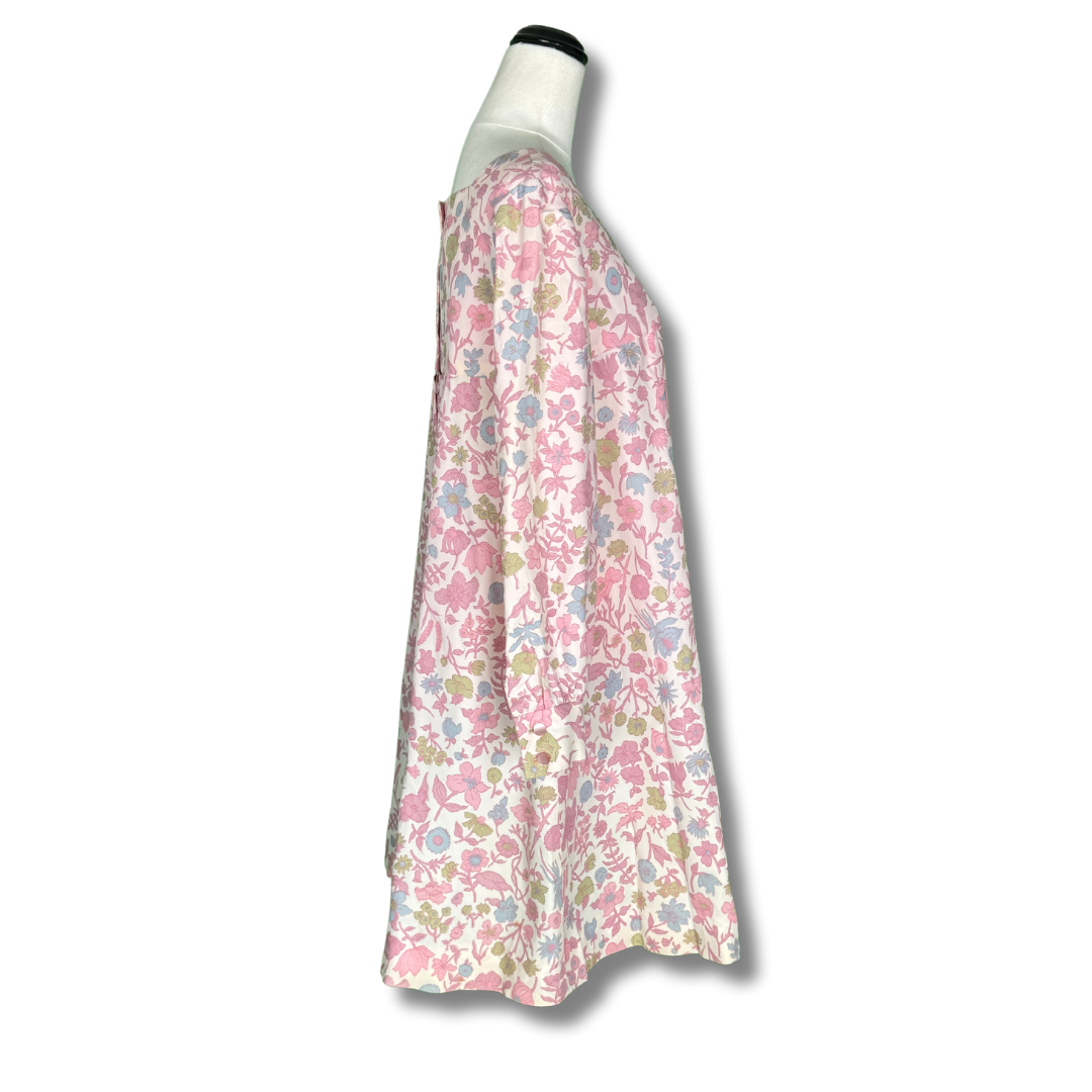 Vintage 1960s Pastel Floral A-Line Dress