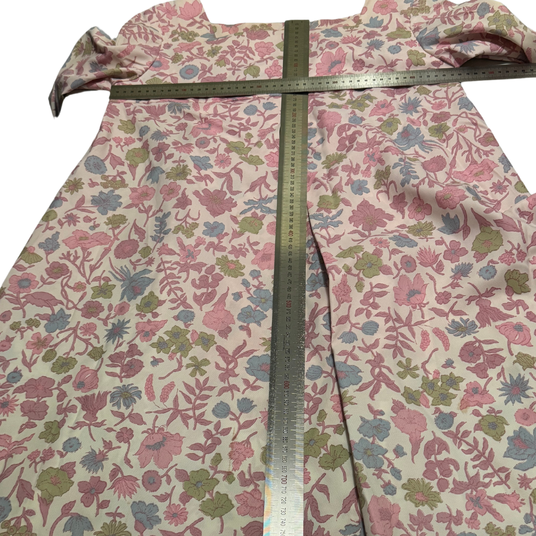 Vintage 1960s Pastel Floral A-Line Dress
