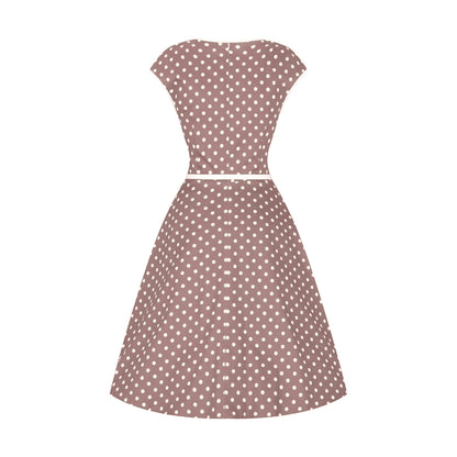 Lady V London Mocha Polka Isabella dress