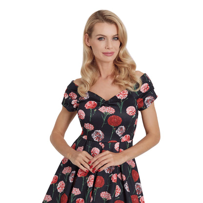 Dolly & Dotty Lily Black Peony Dress