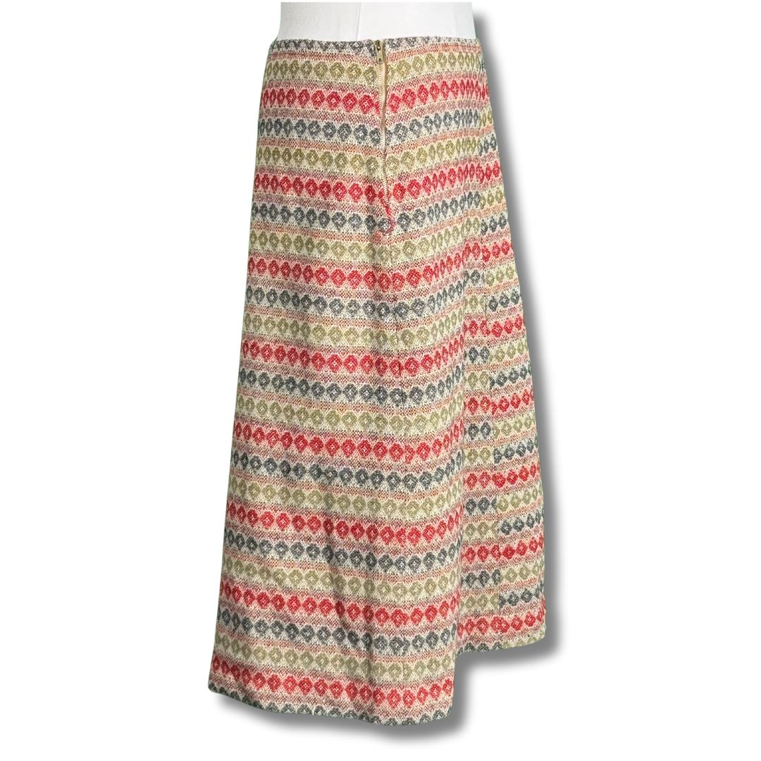 Handmade 60s Multicoloured Vintage Mod Style Skirt