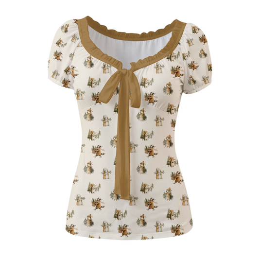The Elsie Top in Mistletoe Misfits