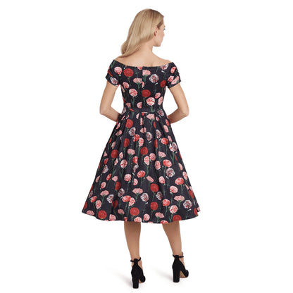 Dolly & Dotty Lily Black Peony Dress