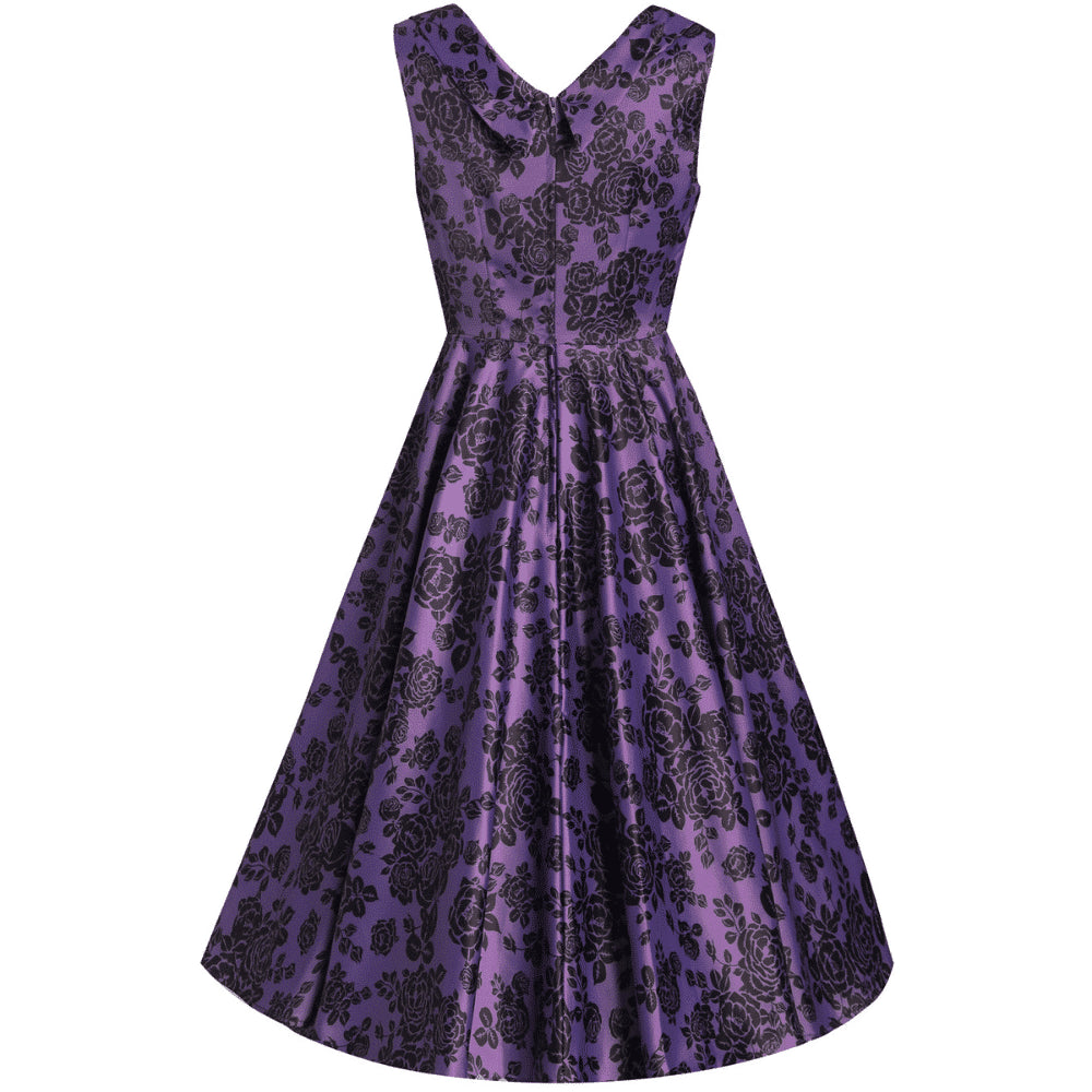 Dolly & Dotty Grace Purple Floral Dress