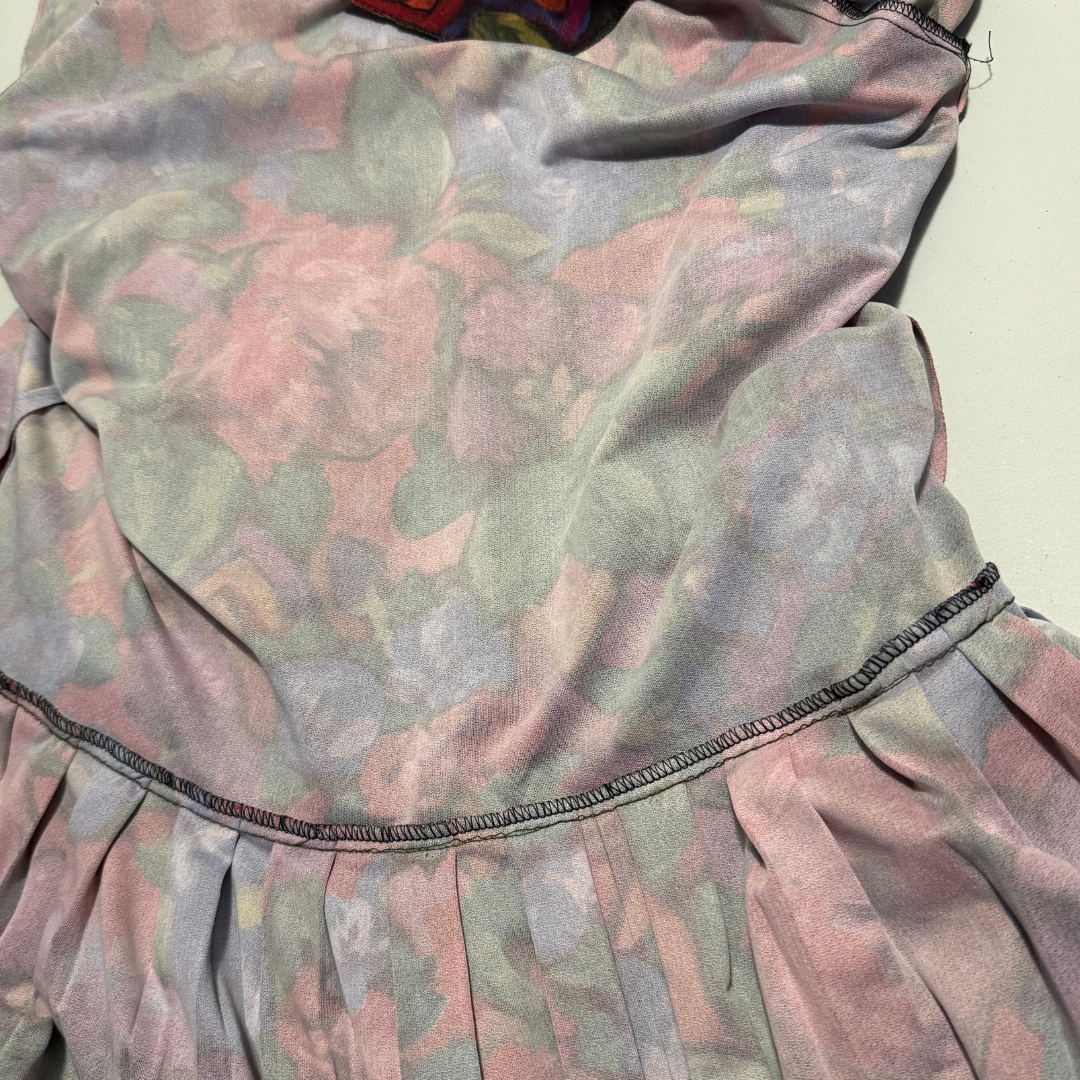 Vintage 1980s Bold Floral Dress