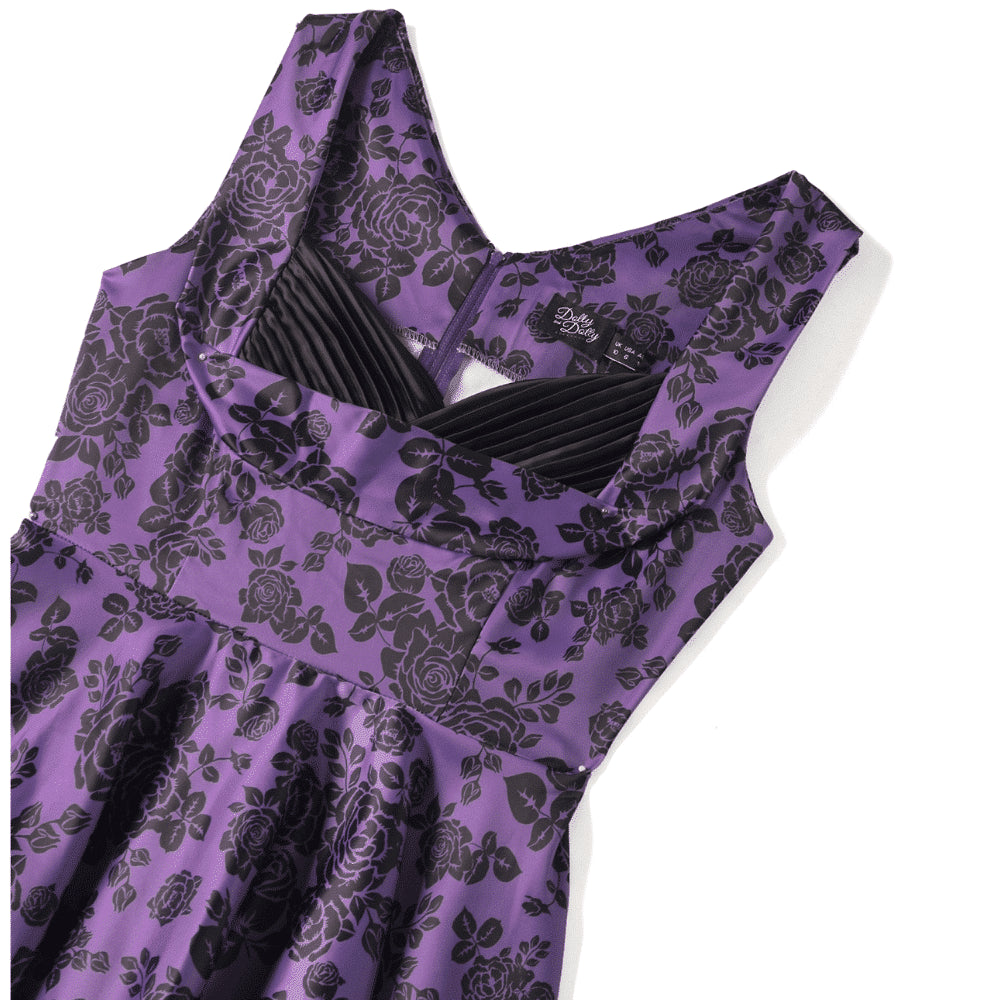 Dolly & Dotty Grace Purple Floral Dress