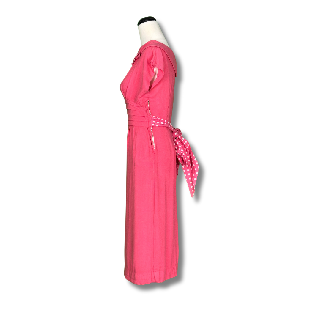 A Festival Fashion Vintage 1950s Pink Cocktail Dress