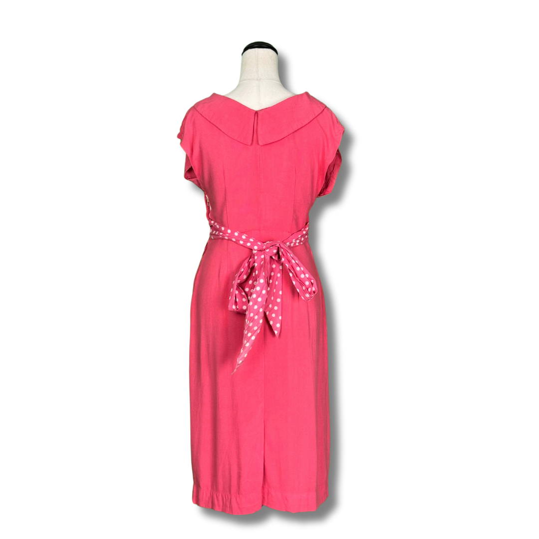 A Festival Fashion Vintage 1950s Pink Cocktail Dress