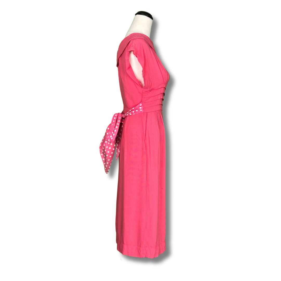 A Festival Fashion Vintage 1950s Pink Cocktail Dress