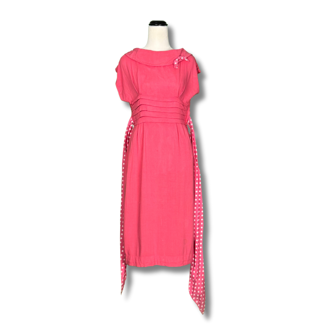 A Festival Fashion Vintage 1950s Pink Cocktail Dress