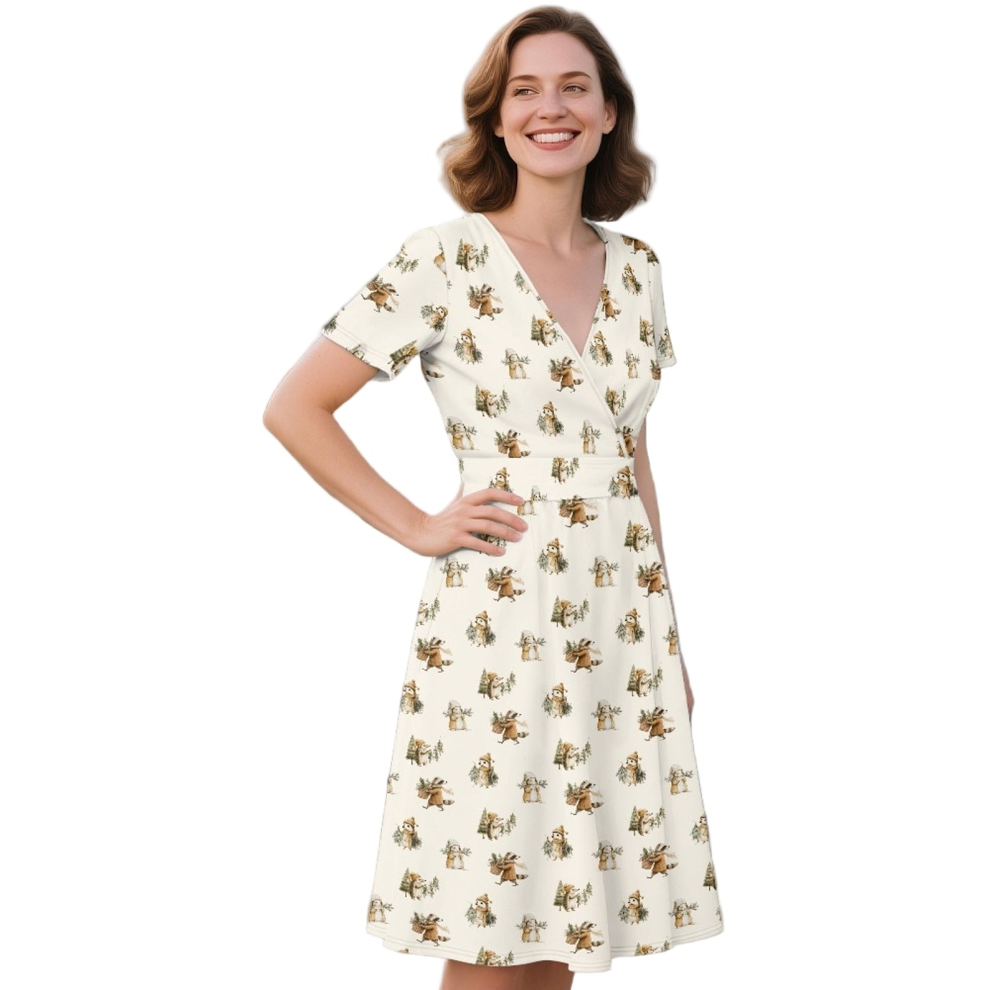 The Verna dress in Mistletoe Misfits