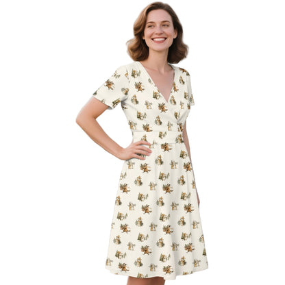 The Verna dress in Mistletoe Misfits