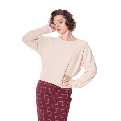 Banned Retro Beige Batwing Jumper
