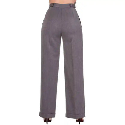 Banned Retro Party on Trousers in Charcoal