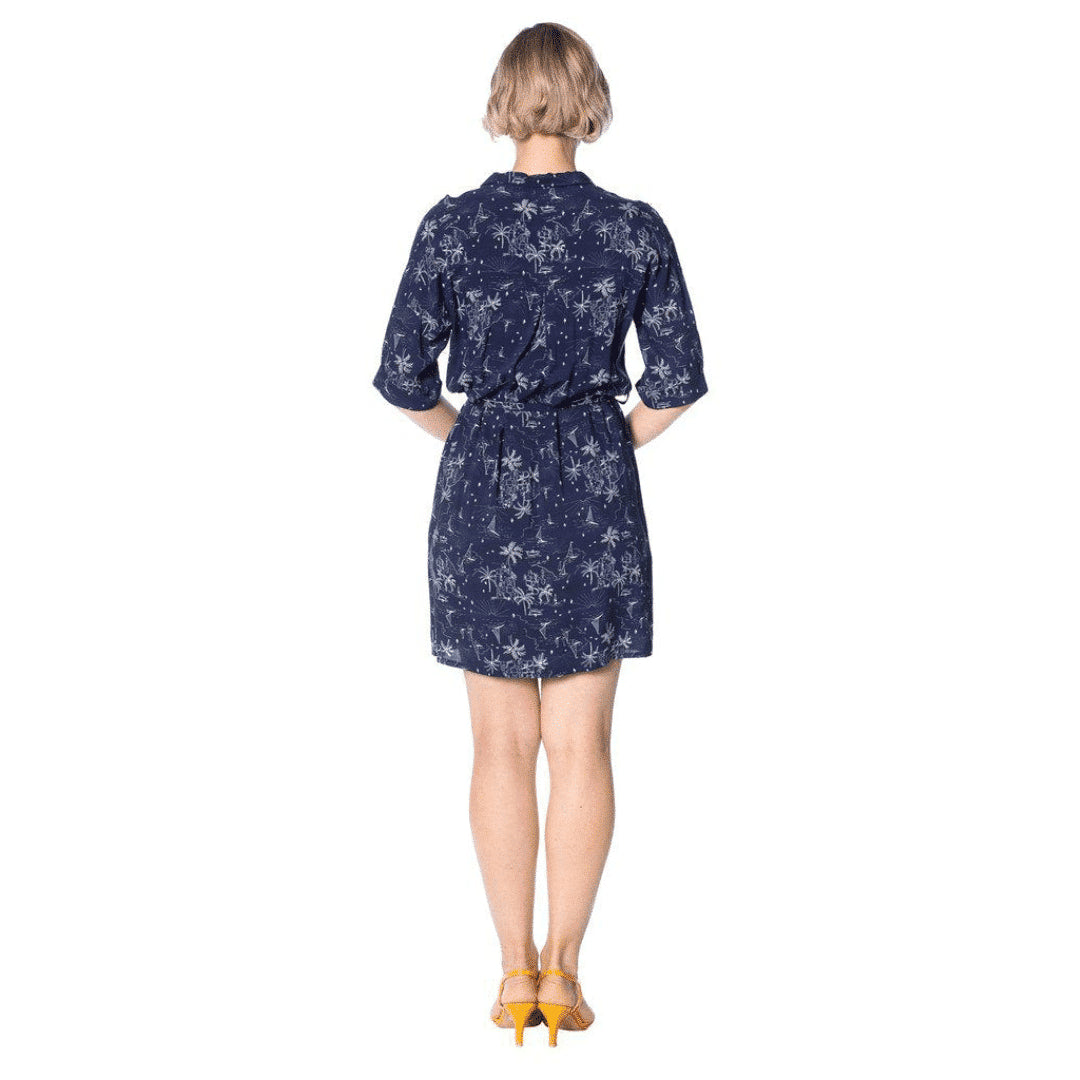 Santorini Dreams Mini Shirtdress