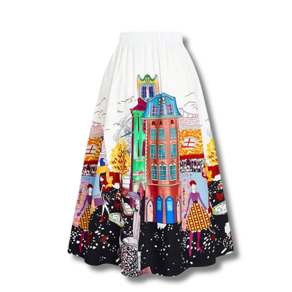 Breakfast in the Painted City Skirt (Sample)