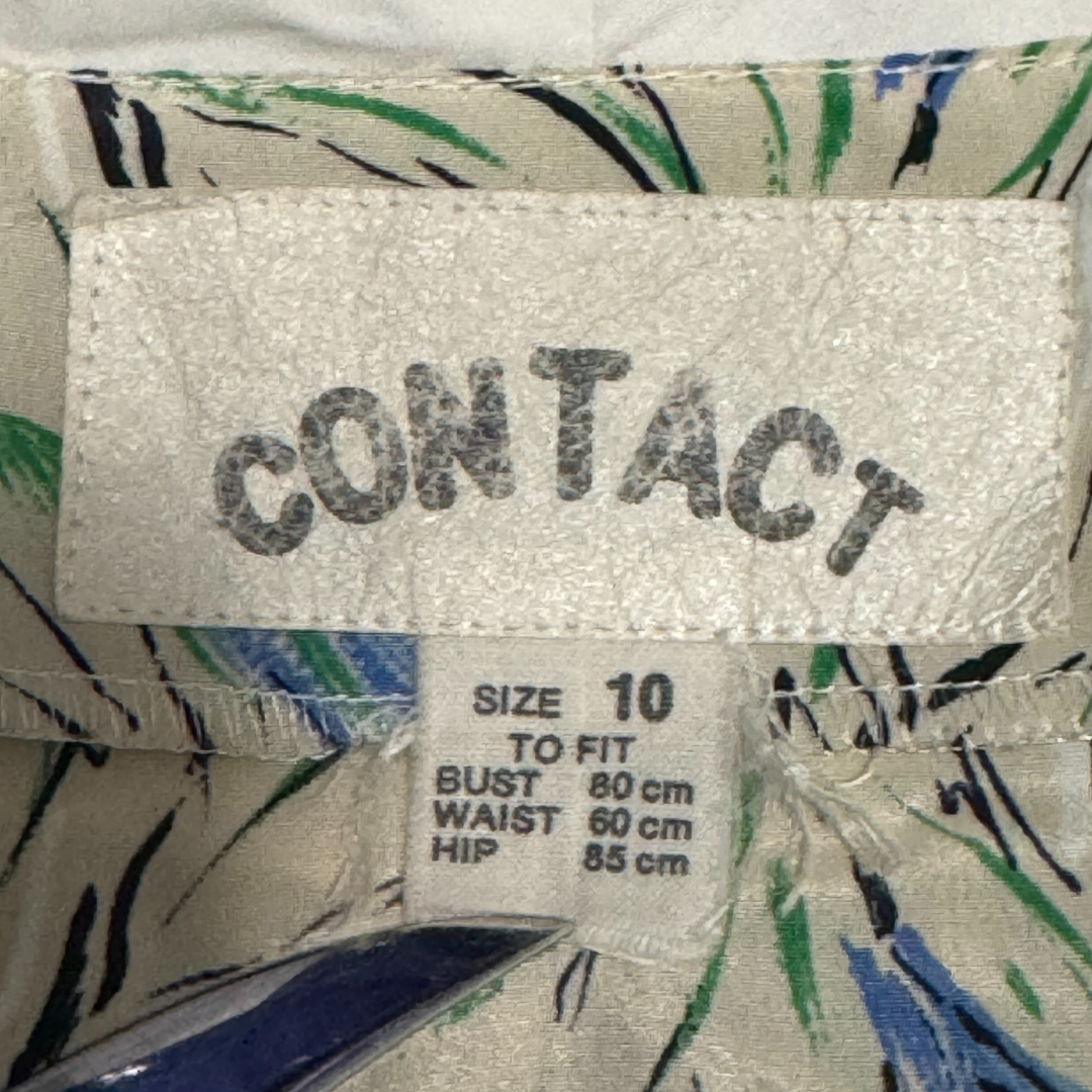 Contact Vintage 90s Print Dress