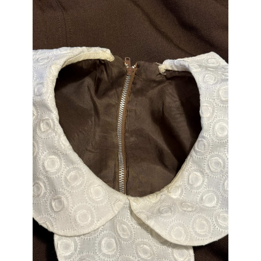 Vintage 1960s Brown Mod Shift Dress
