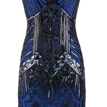The Gilda 1920's Dress in Sapphire Dream (Sample)