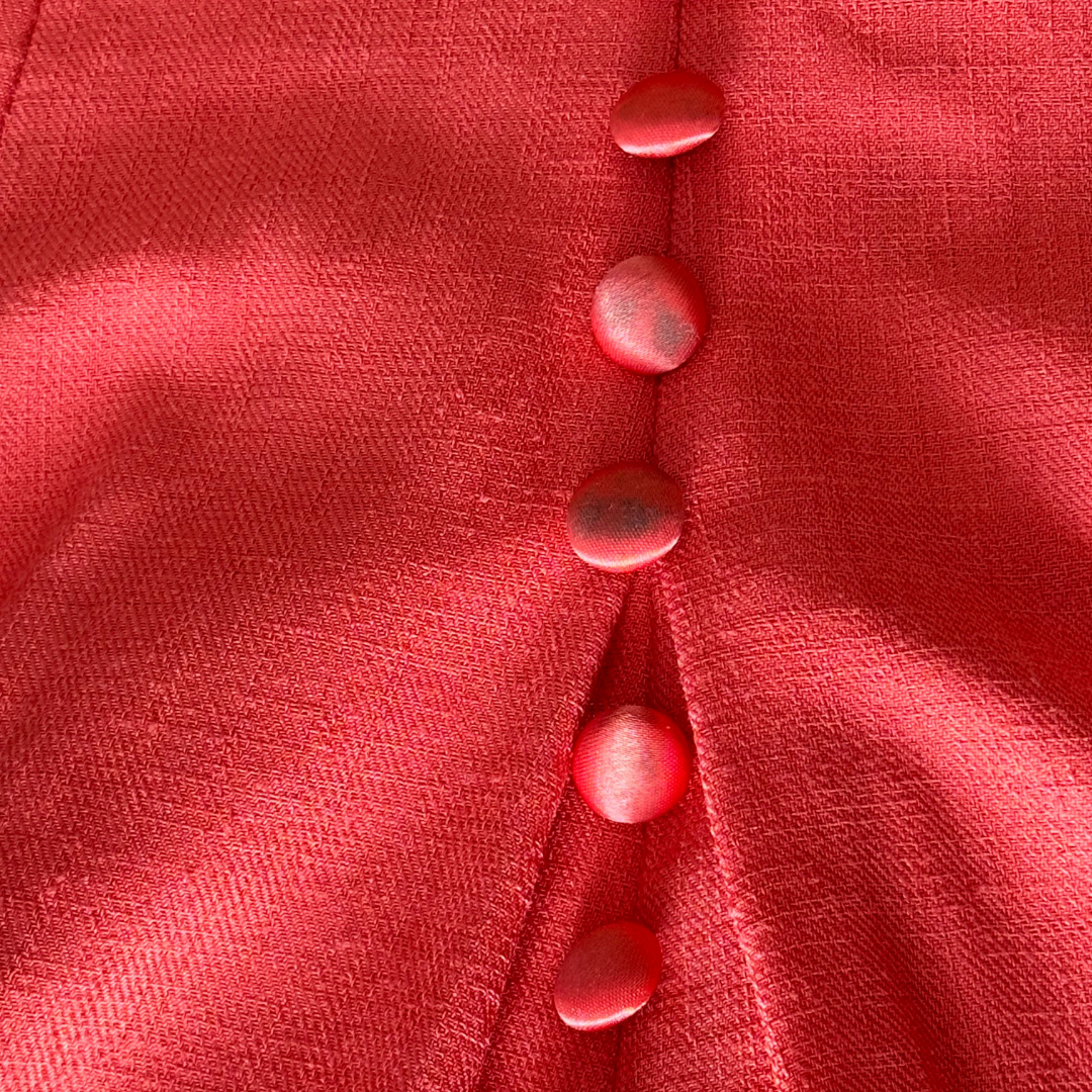Handmade Vintage 50s Peach Coloured Diner Dress