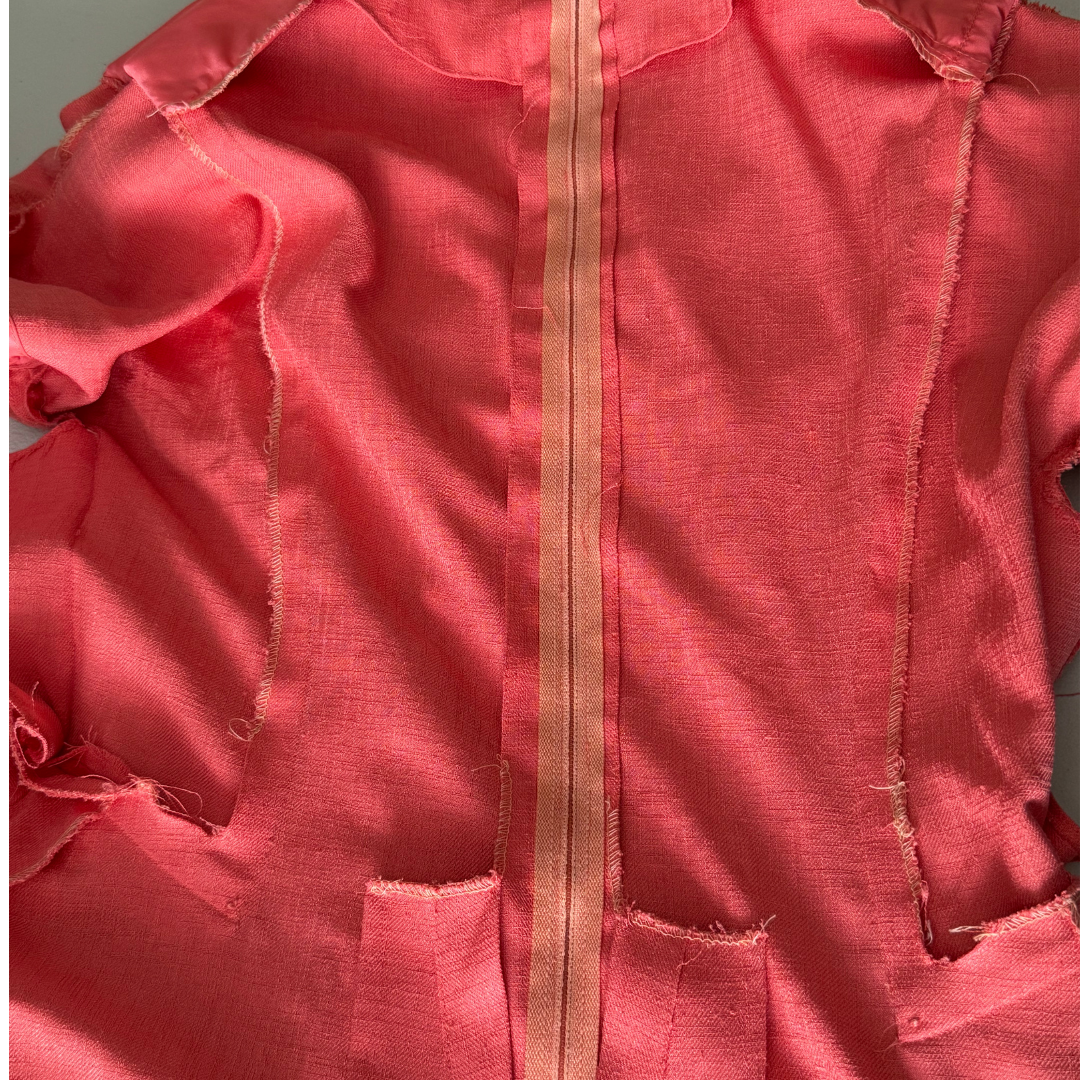Handmade Vintage 50s Peach Coloured Diner Dress