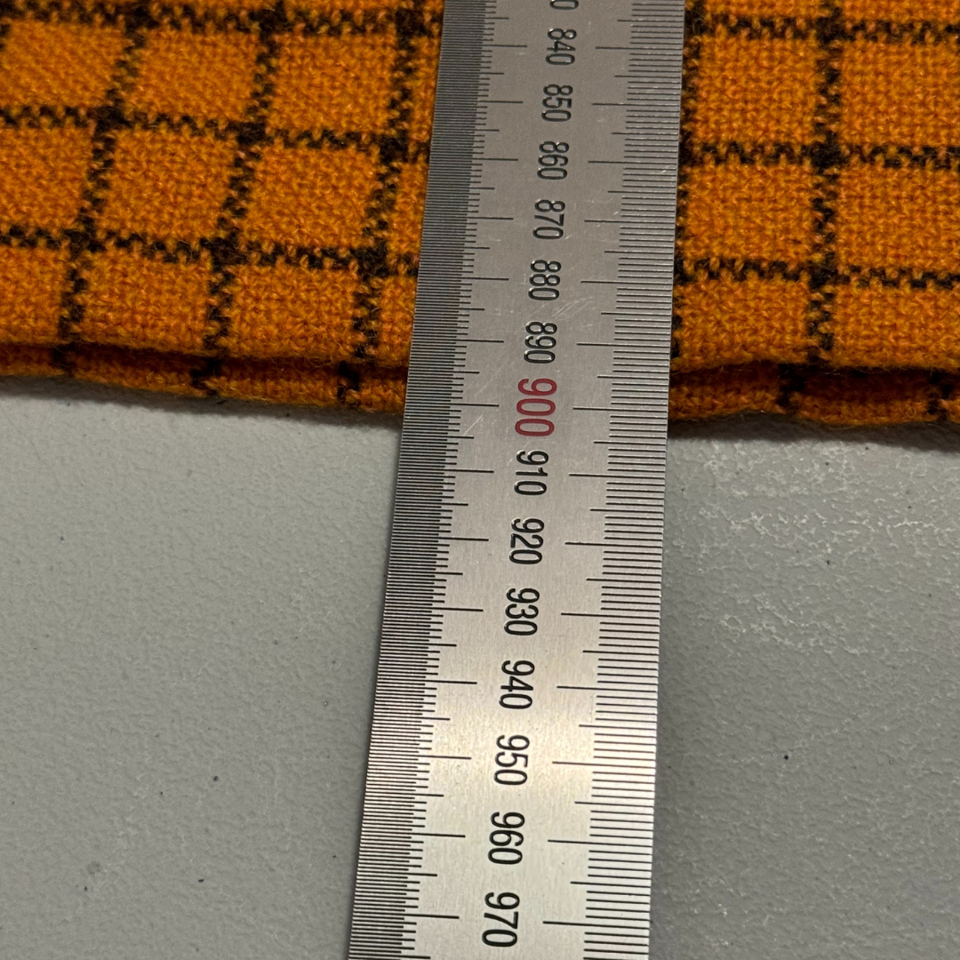 Handmade Vintage 60s Orange Check Shift Dress