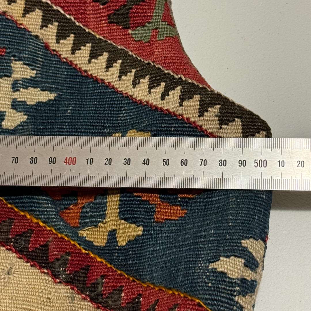 Hester Santa Fe 1970s Vintage Kilim-Style Woven Vest with Concho Detail
