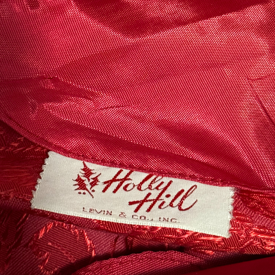 Holly Hill for Levin & Co Vintage Late 50s Red Jacquard Dress