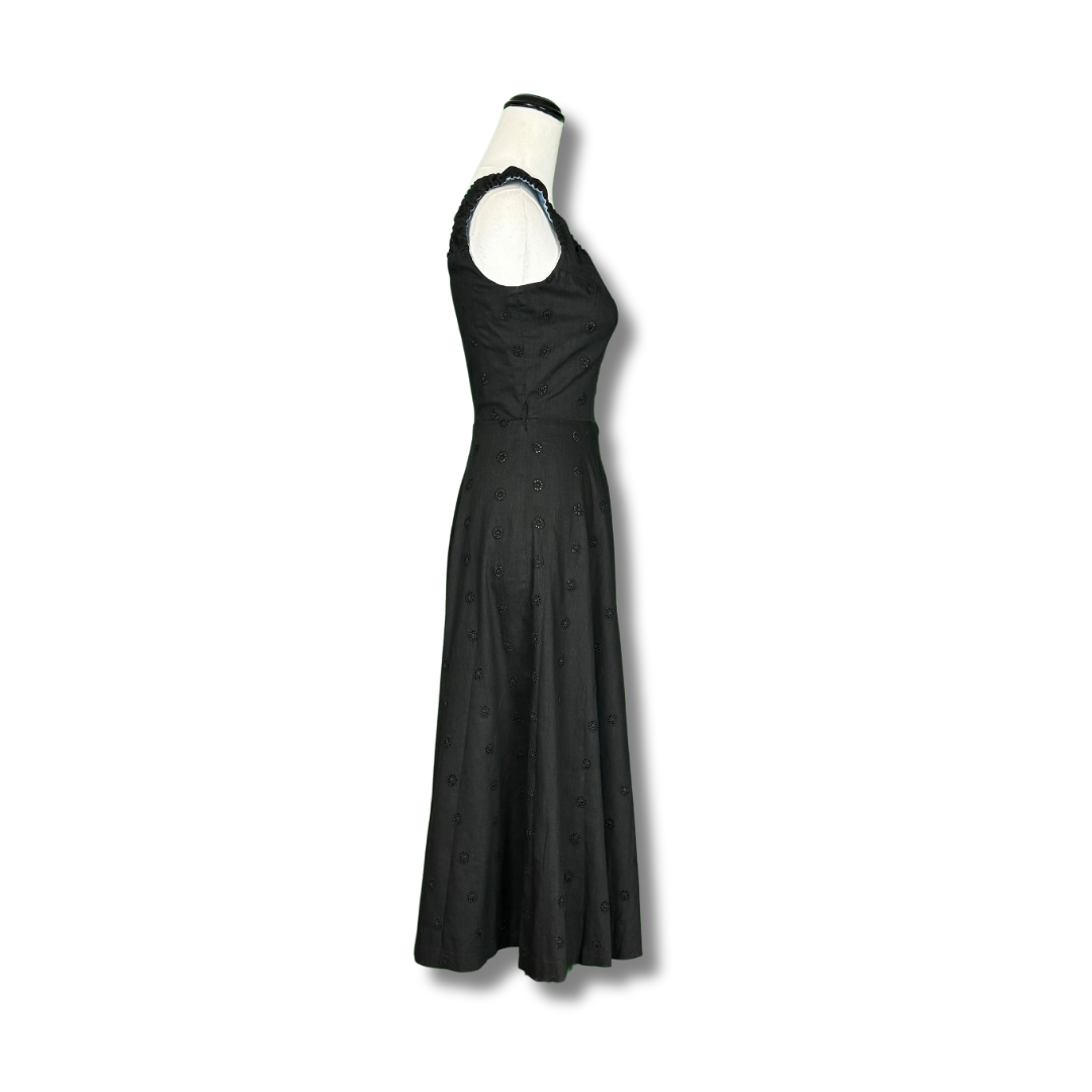 Johnny E Junior Black Vintage 1950s Dress